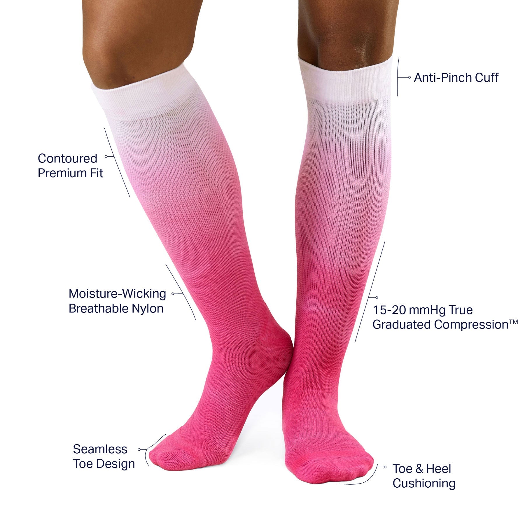 Chaussettes de compression hautes – Ombrées