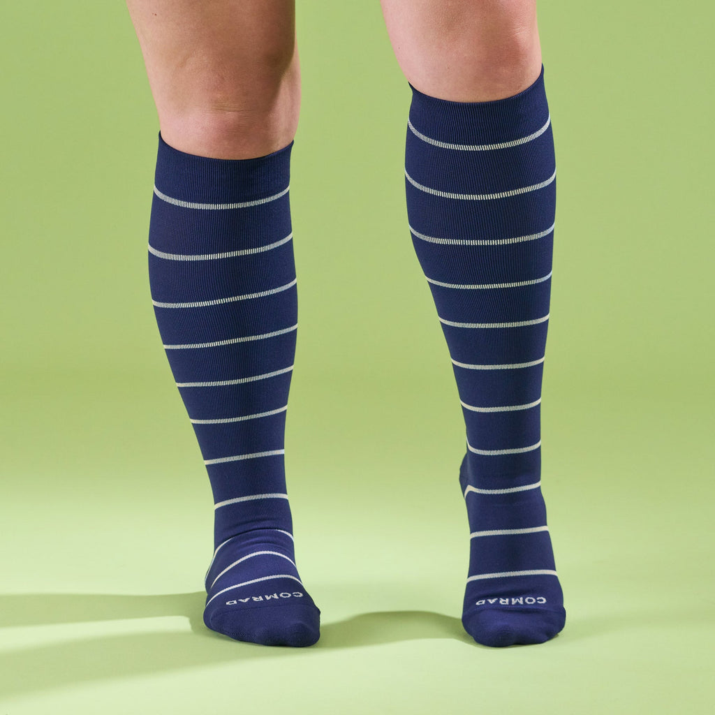Chaussettes de compression montantes – Rayures