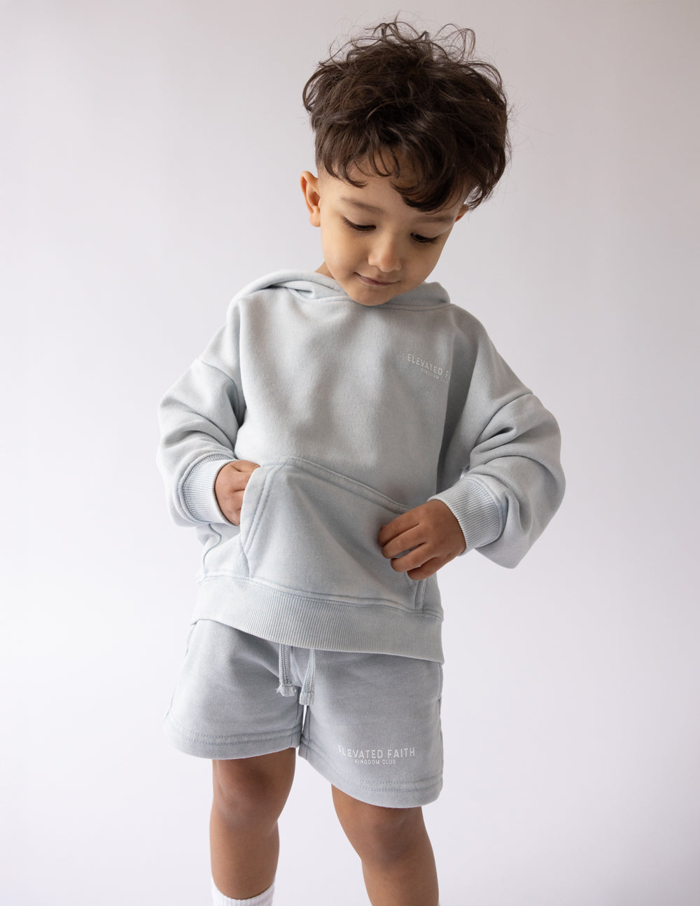 Sweat à capuche bleu pour enfants Kingdom Club