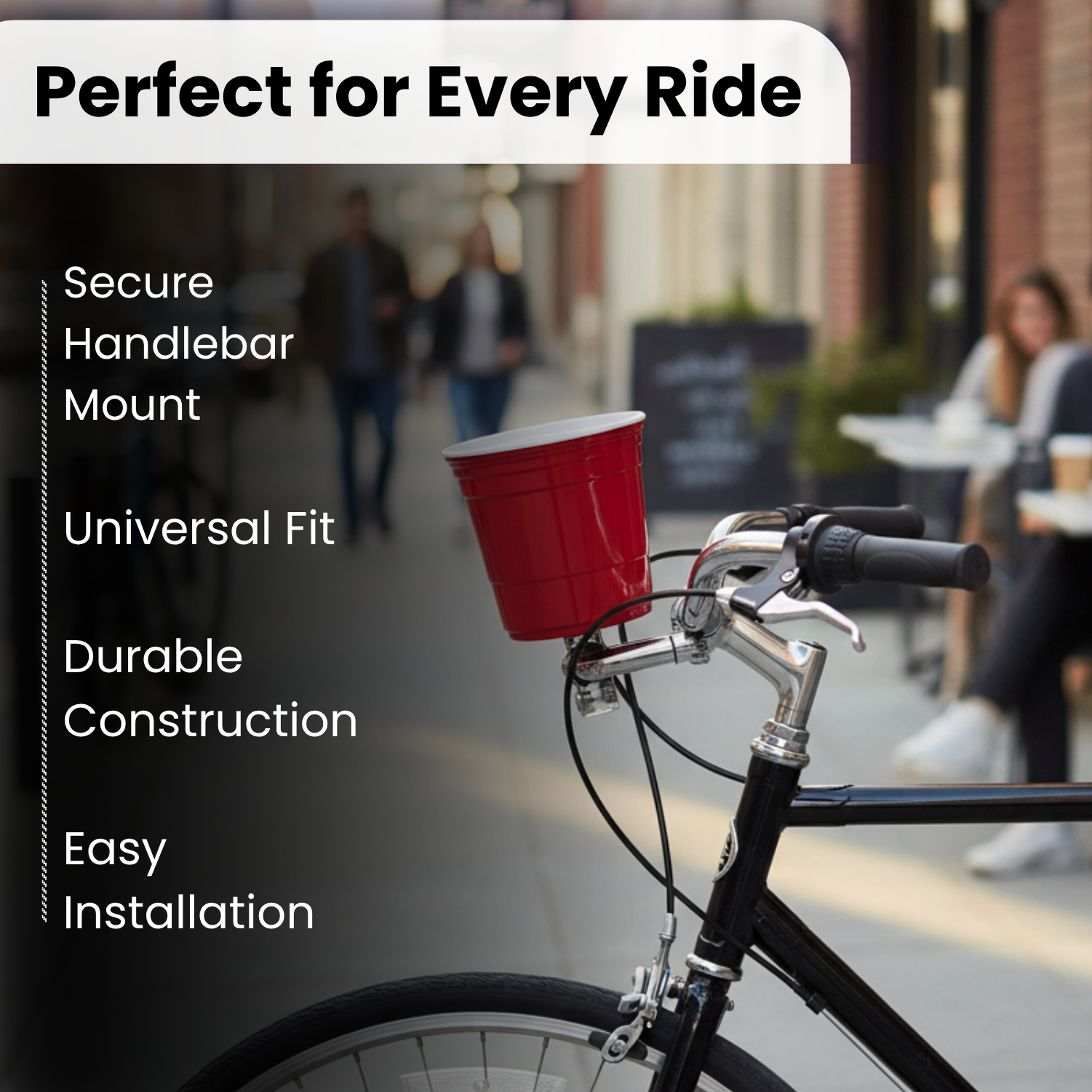 Porte-gobelet universel robuste pour vélo et bicyclette
