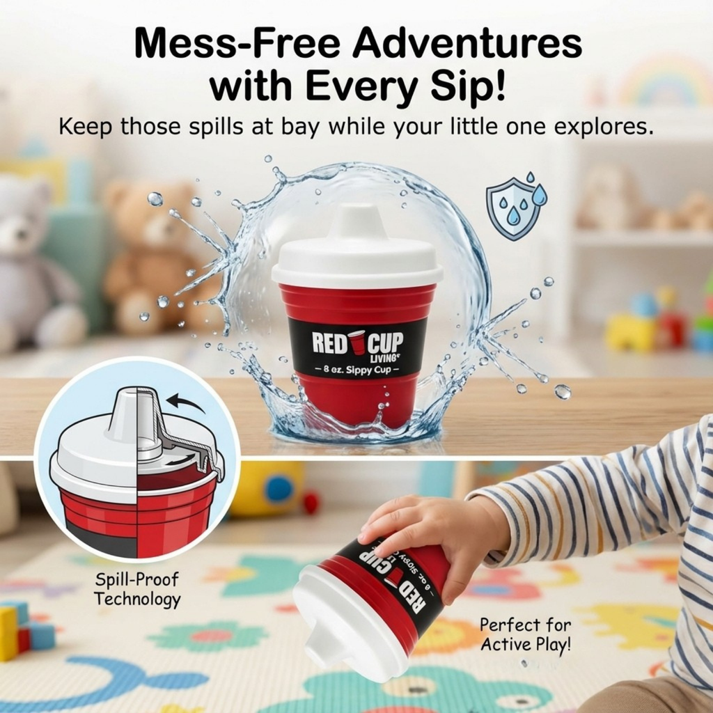 Tasse à bec incassable de 240 ml pour enfants – Qualité supérieure, facile à prendre en main, parfaite pour les moments sur le ventre