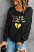 Sweat-shirt Lettre Cœur Graphique