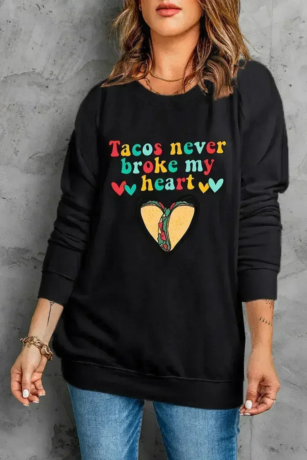 Sweat-shirt Lettre Cœur Graphique