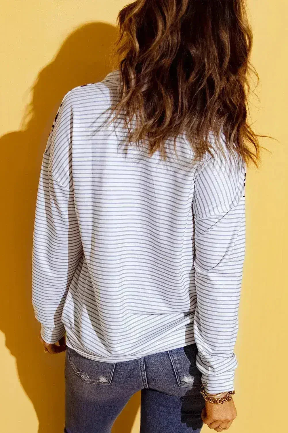 Sweat-shirt à rayures léopard