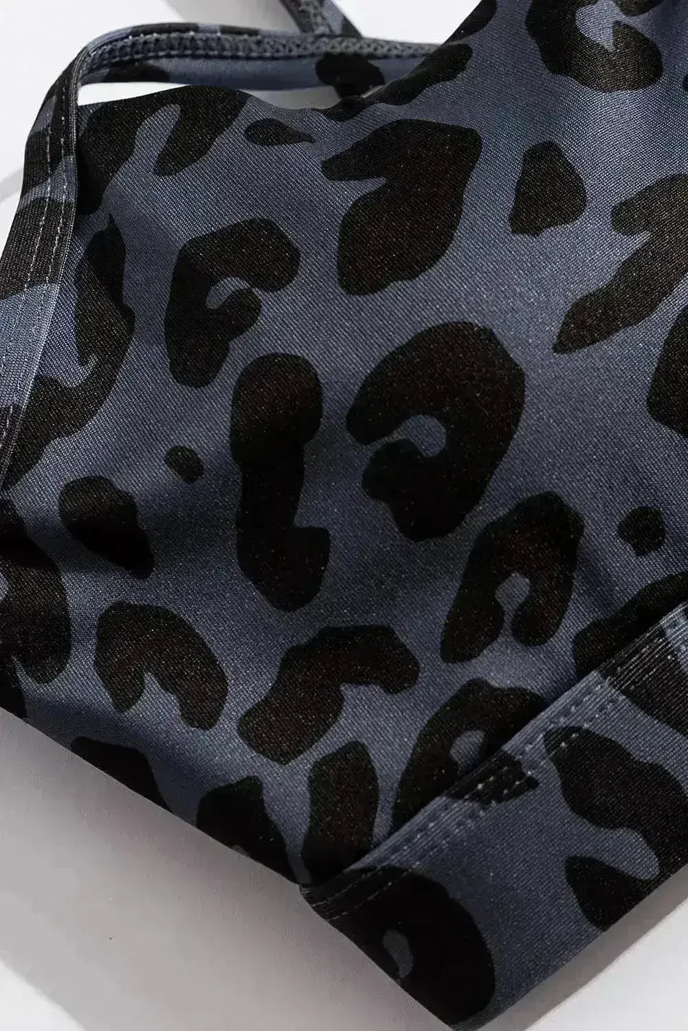 Ensemble brassière de sport et legging Charcoal Leopard