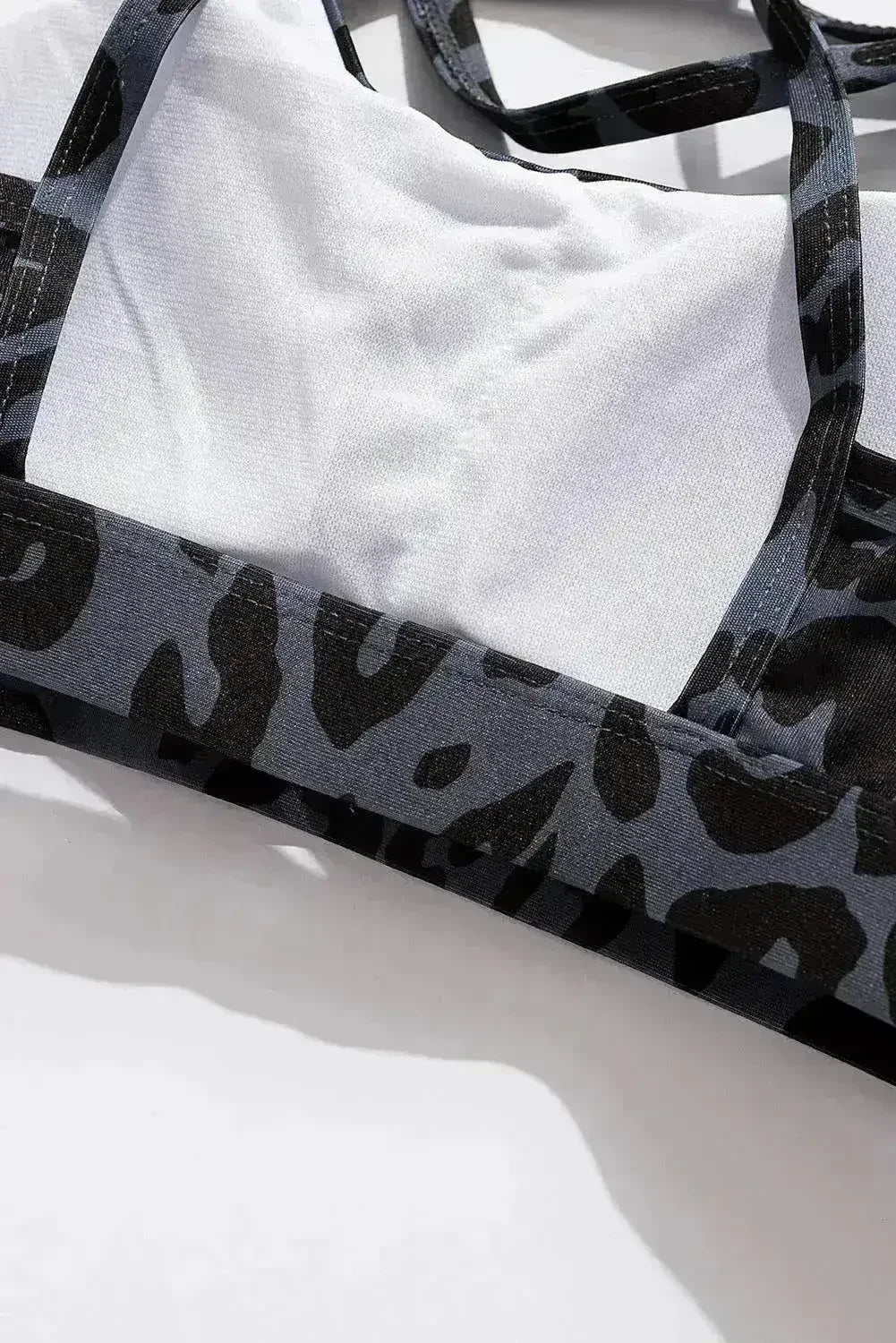 Ensemble brassière de sport et legging Charcoal Leopard