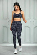 Ensemble brassière de sport et legging Charcoal Leopard