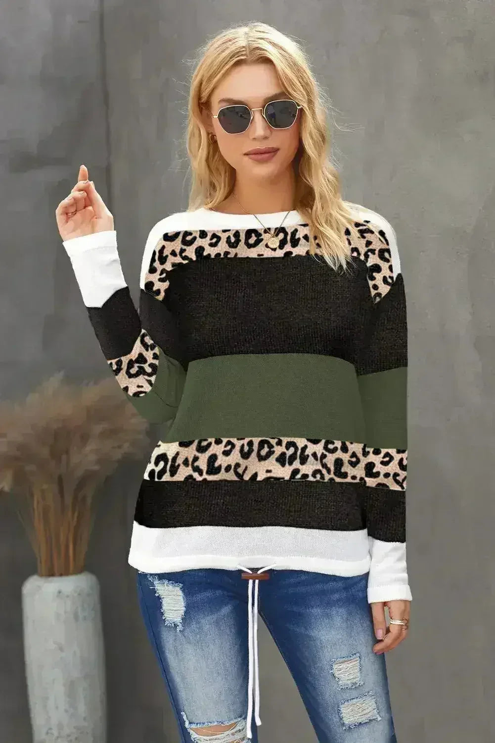 Pull en maille color block