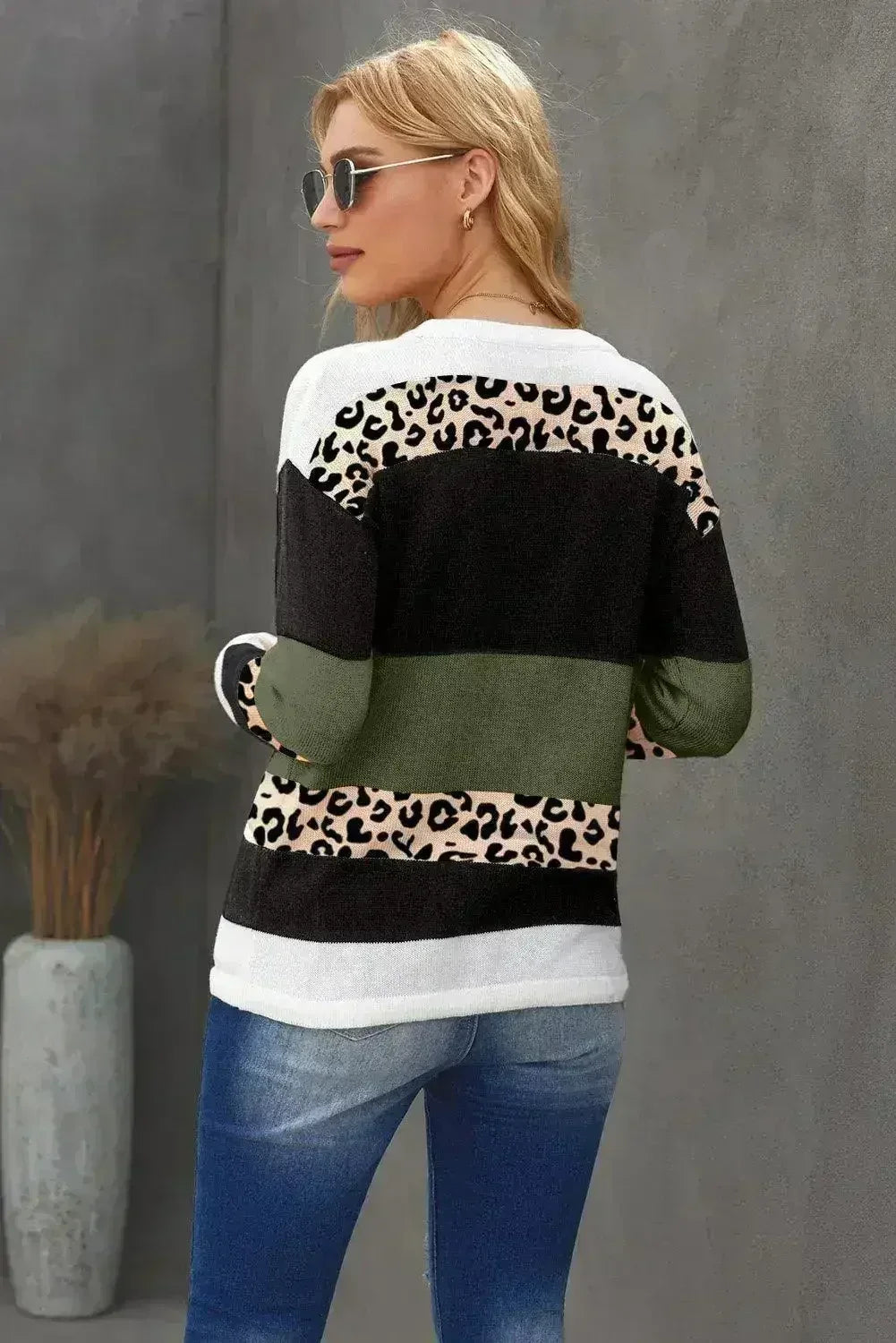 Pull en maille color block