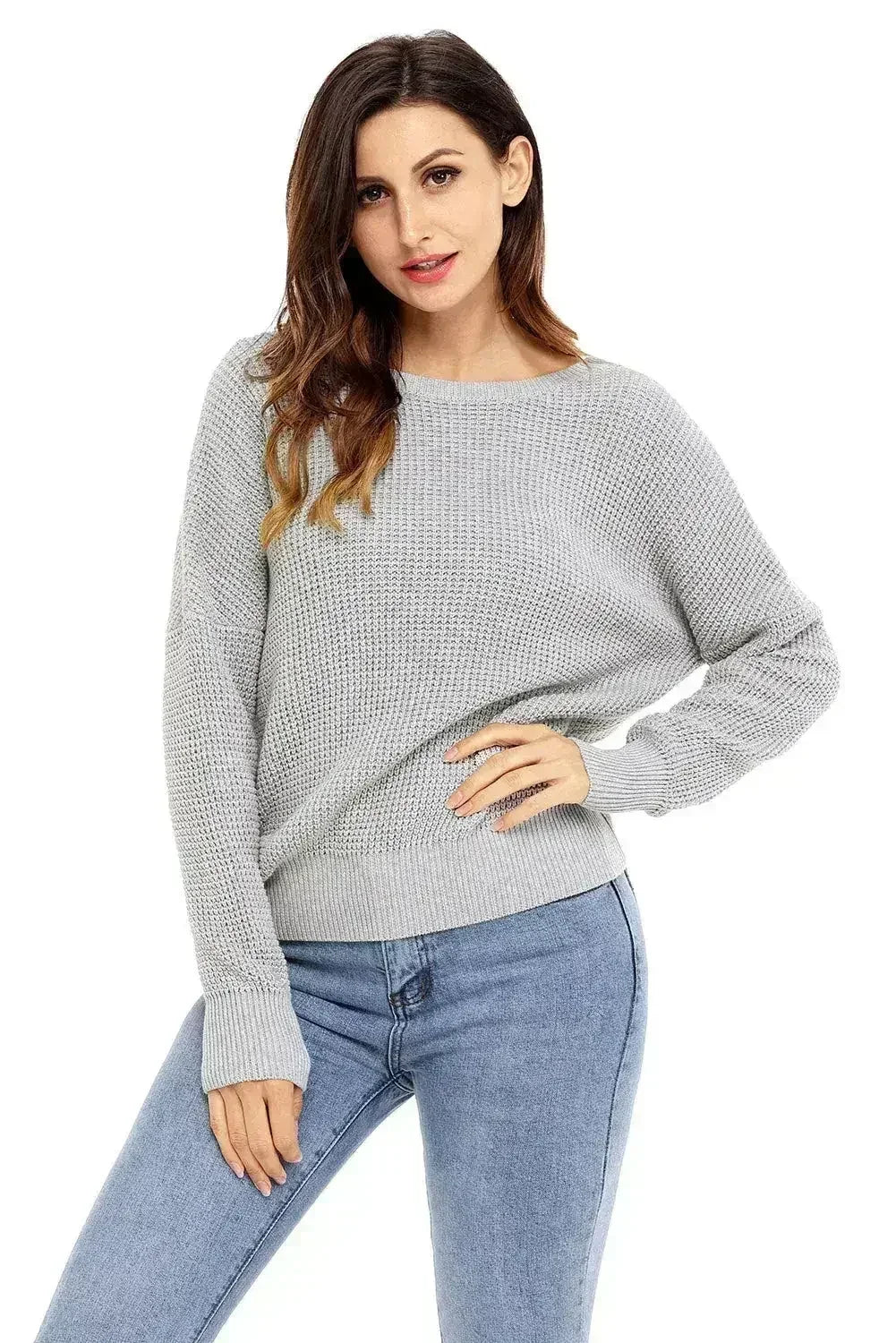 Pull noir ajouré au dos