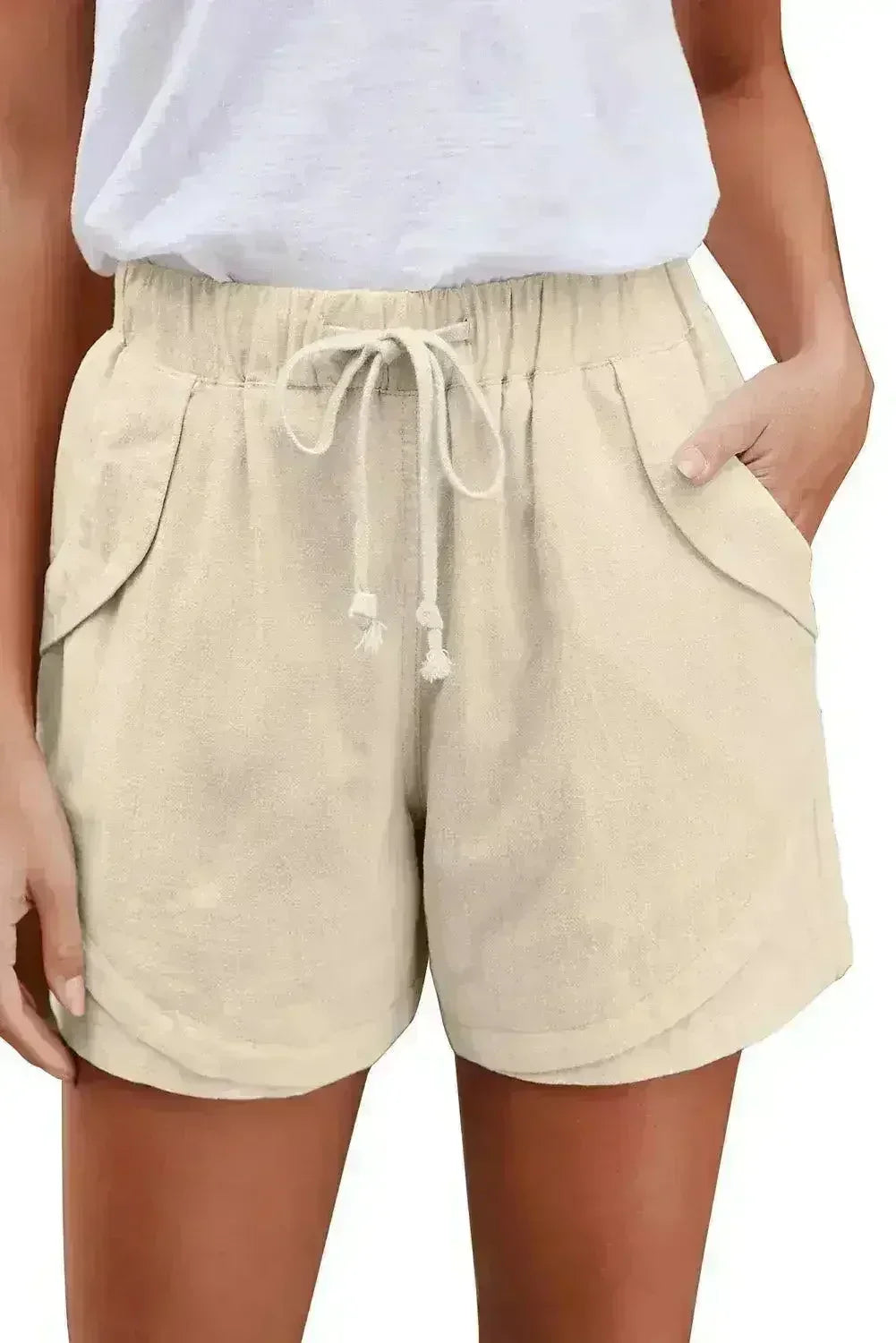 Short décontracté Faylin pour femme, beige