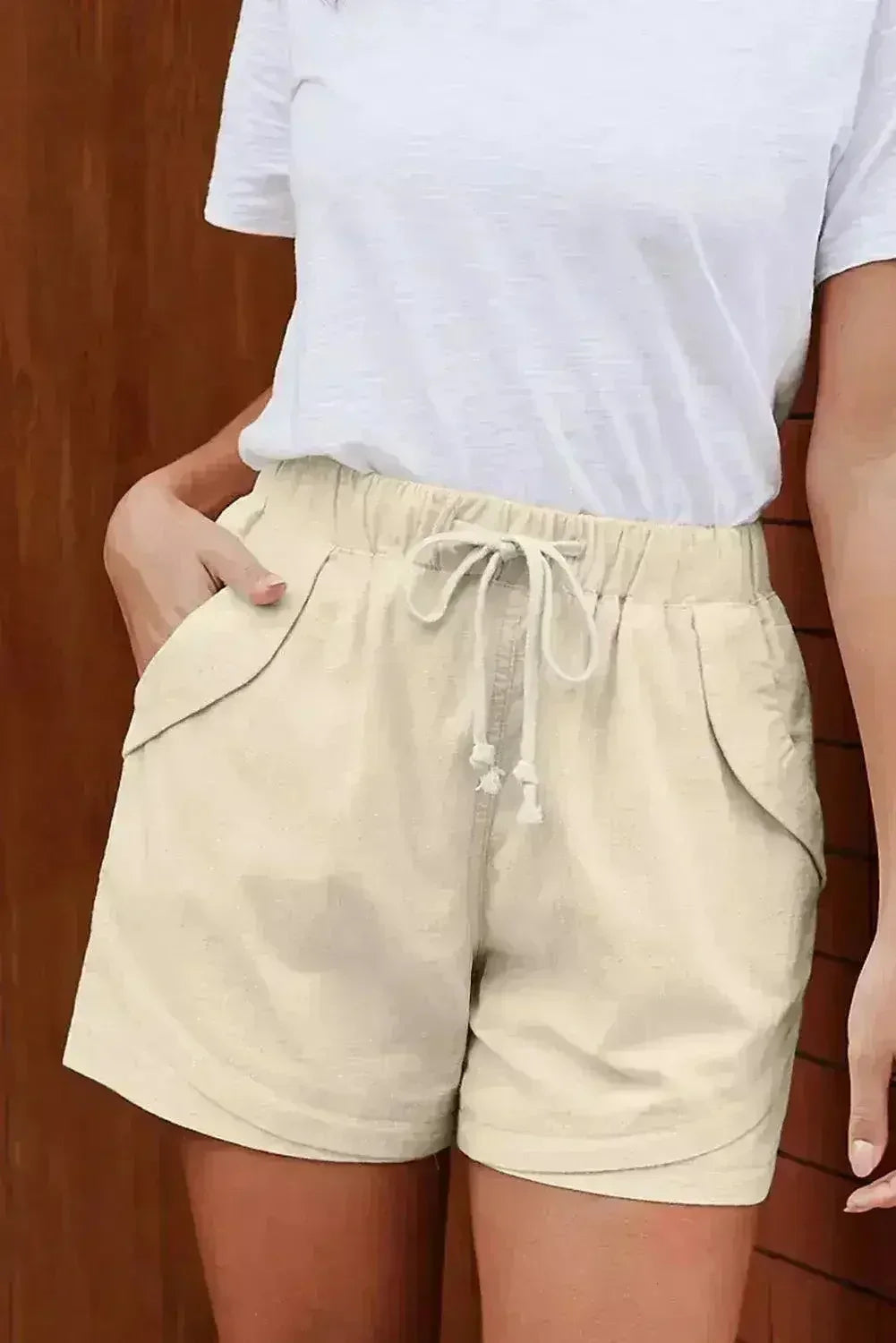 Short décontracté Faylin pour femme, beige