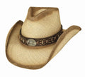 Chapeau de cowboy en paille panama déformable Bullhide pour gaucher