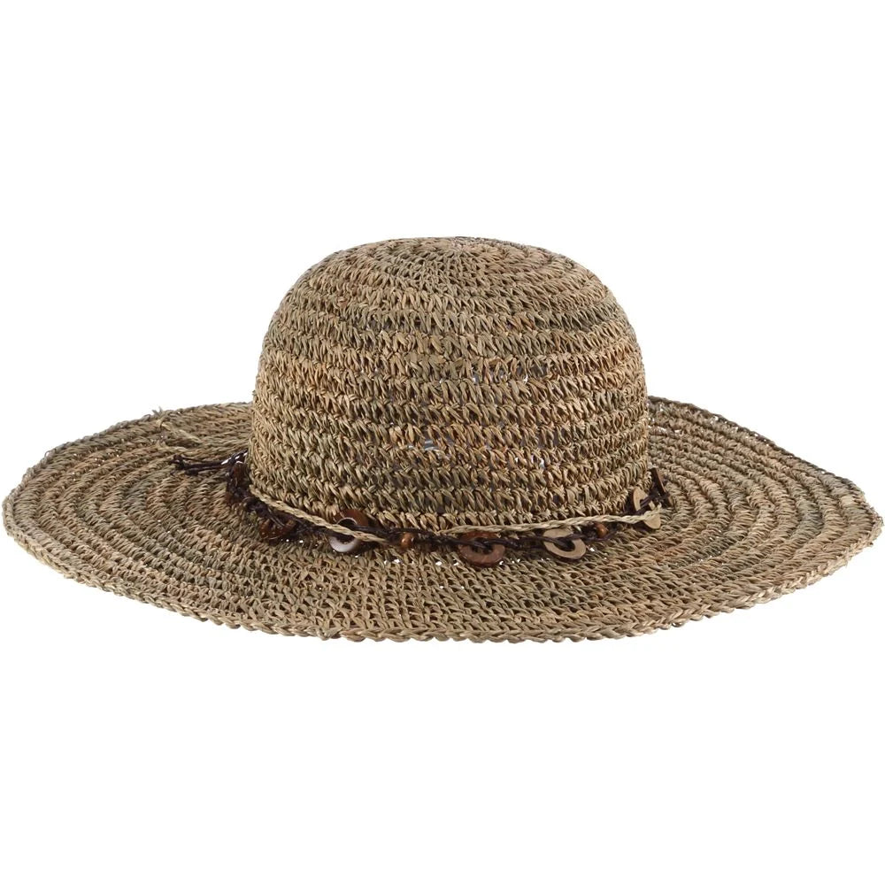 Scala Rayne - Chapeau de soleil en paille crochetée