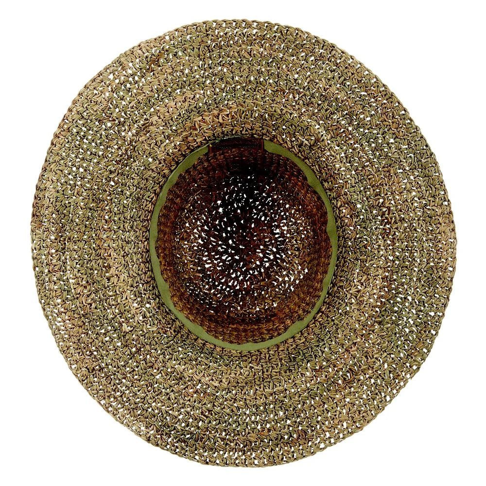 Scala Rayne - Chapeau de soleil en paille crochetée