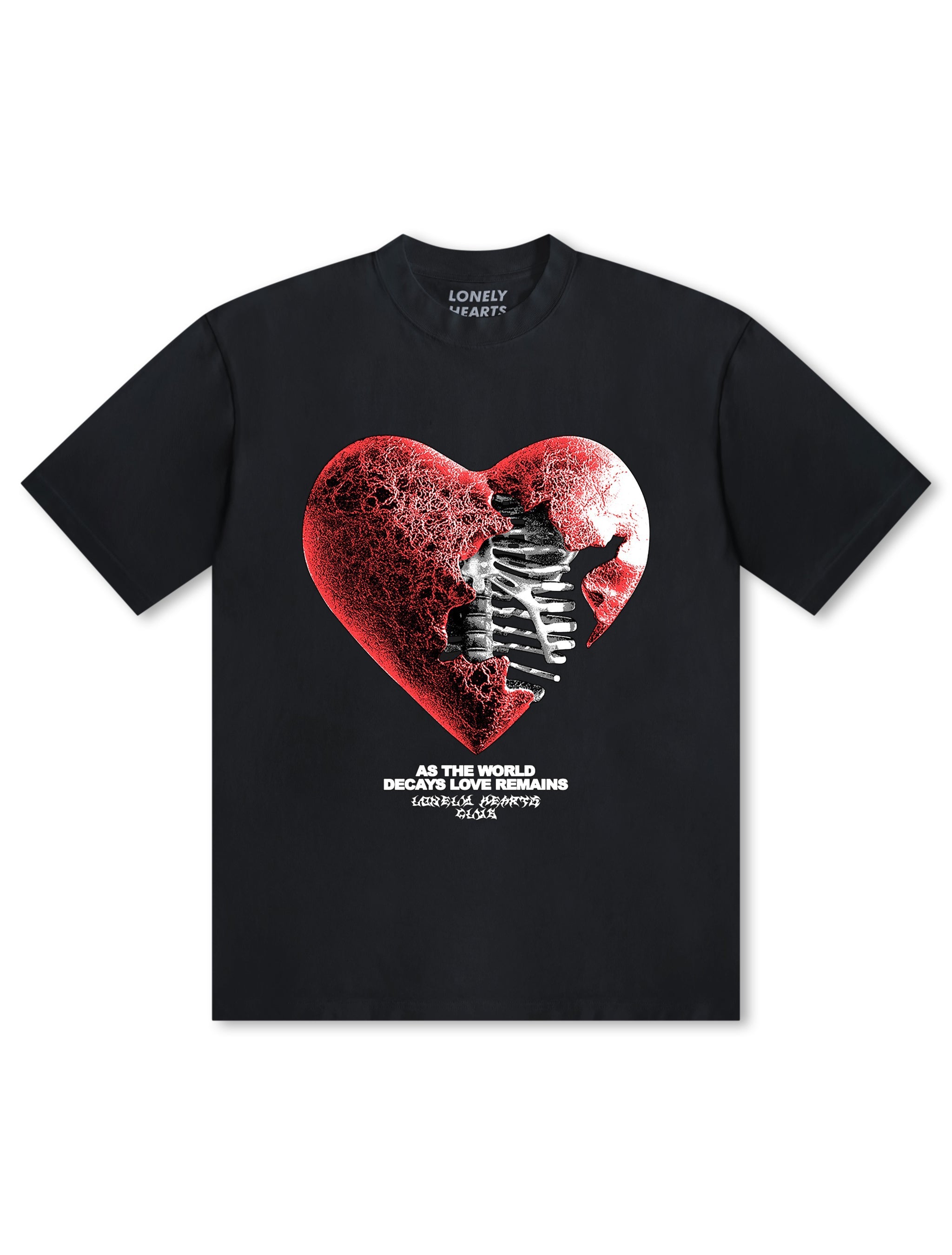 T-shirt de qualité supérieure Lonely Hearts Club Love Remains - Noir