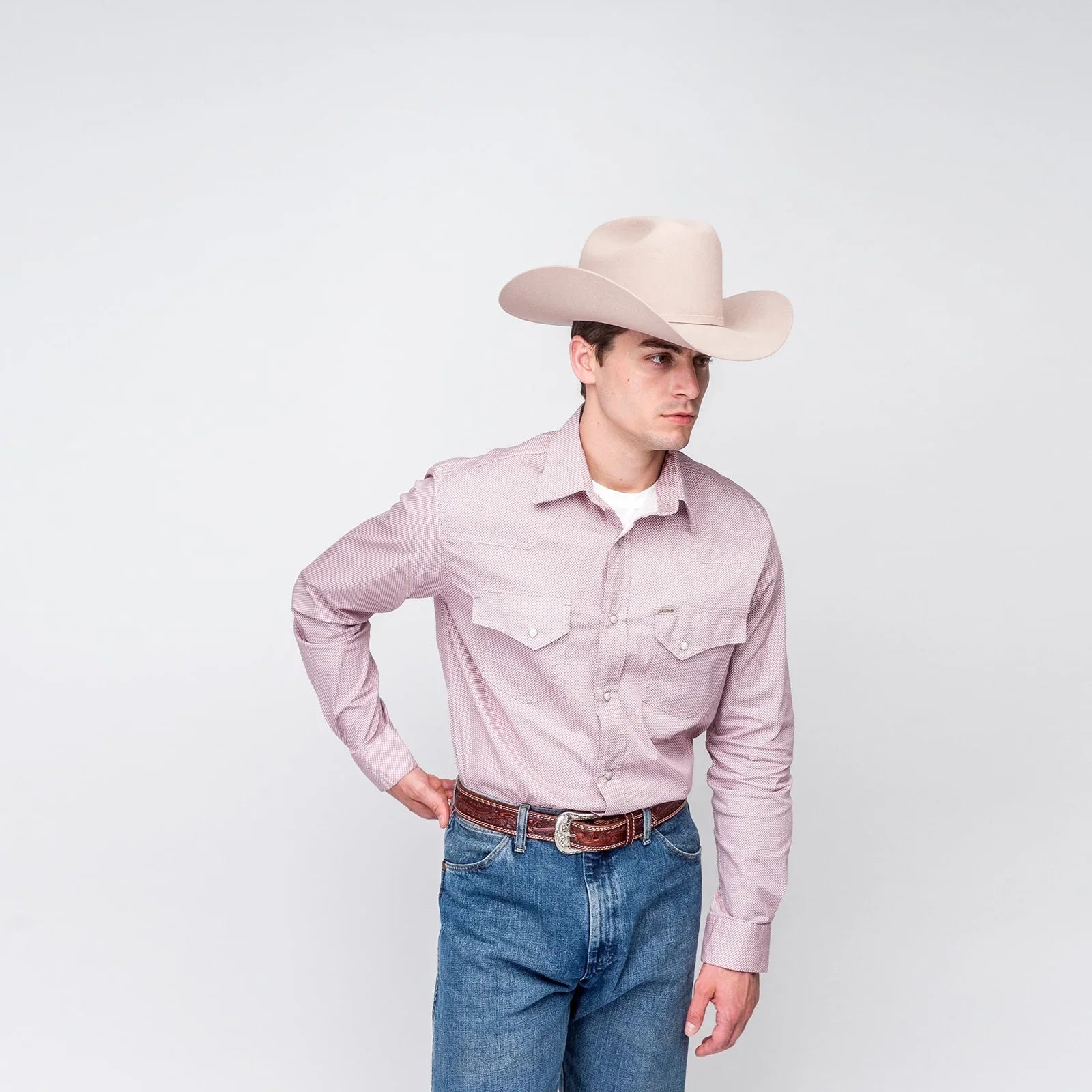 Chapeau de cowboy en feutre de laine Bailey Lightning (marron) - (4X)