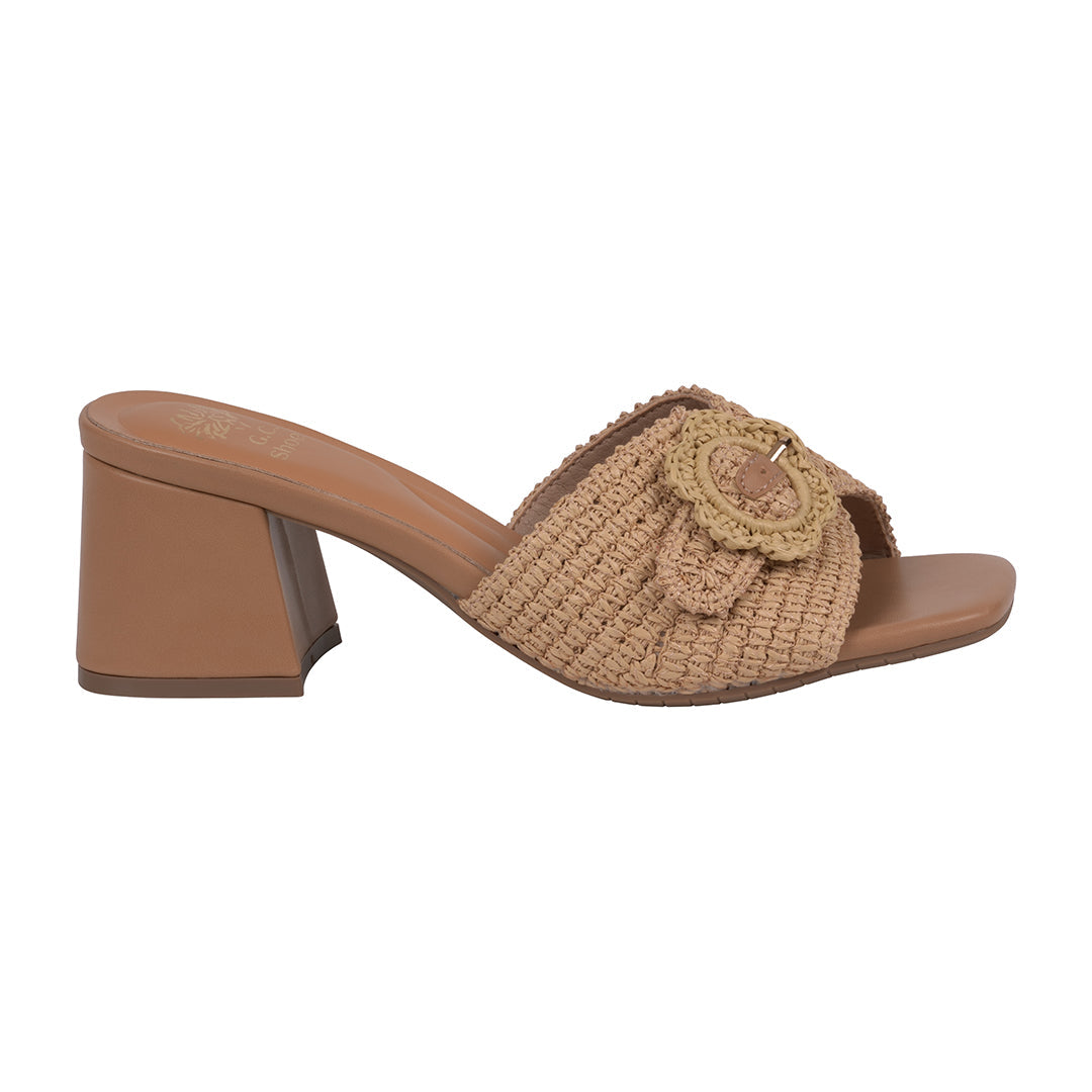 Sandales à talons tissées naturelles Liza pour femme