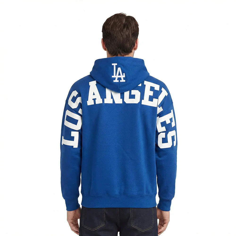Pro Standard La Dodgers Wingspan Drop Shoulder Hoodie – Bleu foncé