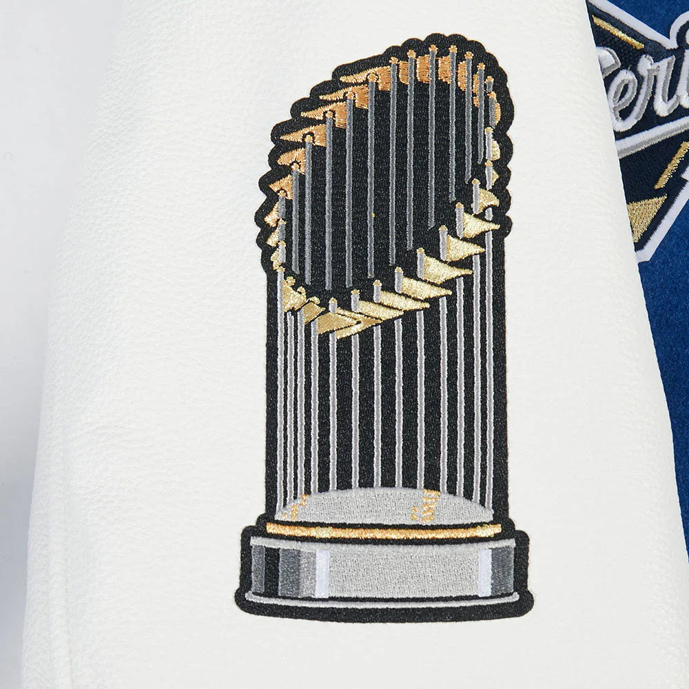 Blouson Teddy Pro Standard LA Dodgers World Series en Laine - Bleu Royal