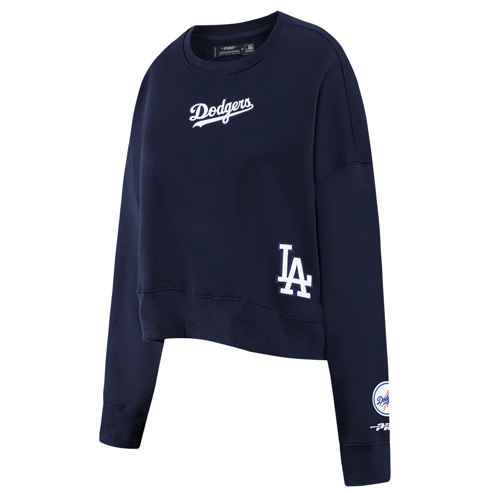 Haut ras du cou court Pro Standard pour femme LA Dodgers Wingspan - Bleu marine nuit