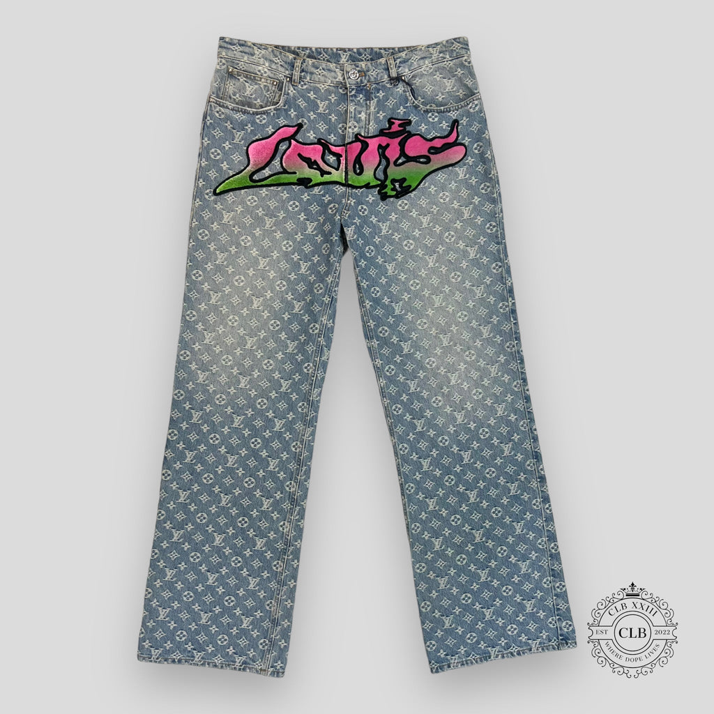 Jean Baggy en Denim Monogram Graffiti Louis Vuitton