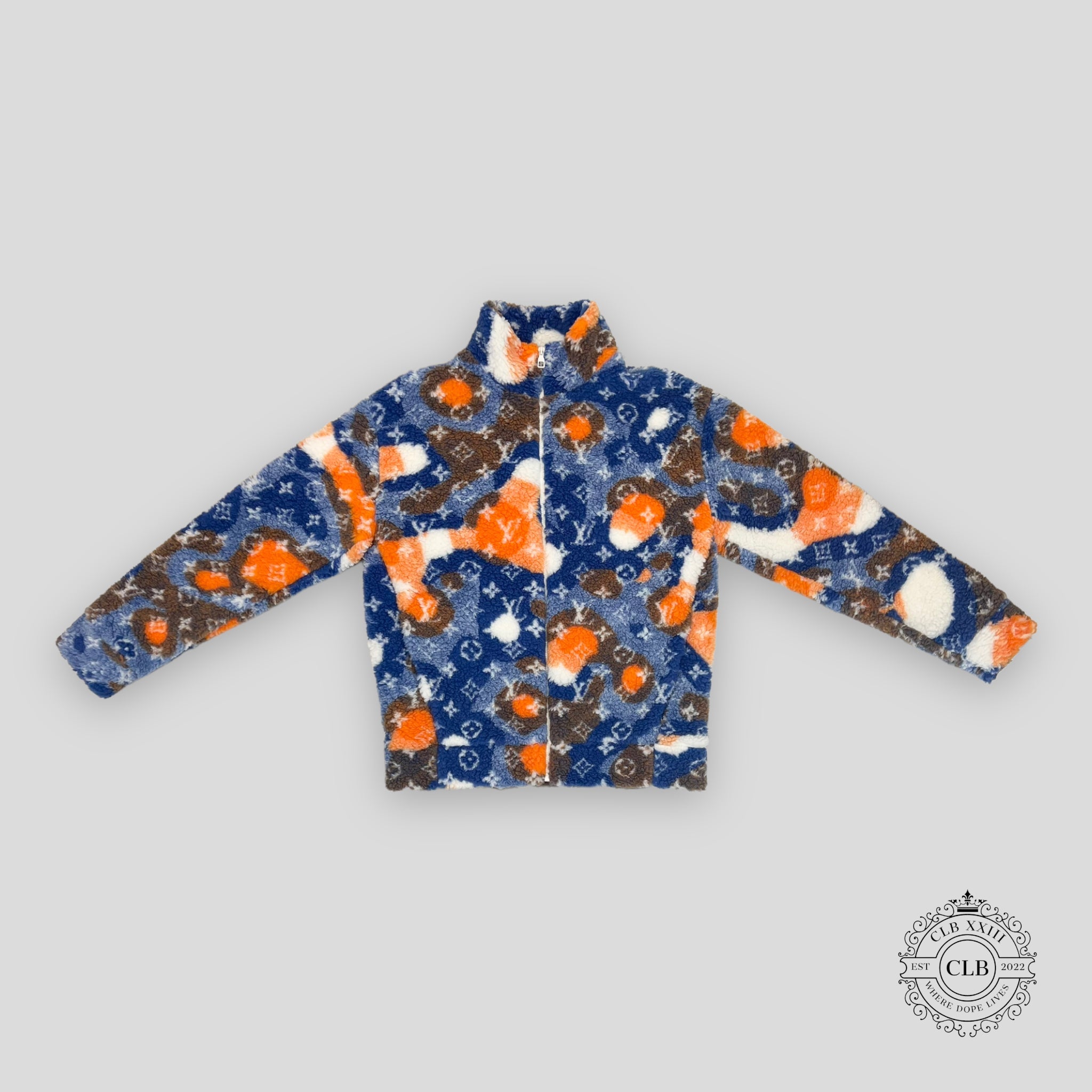 Veste en molleton à motif camouflage jacquard Louis Vuitton