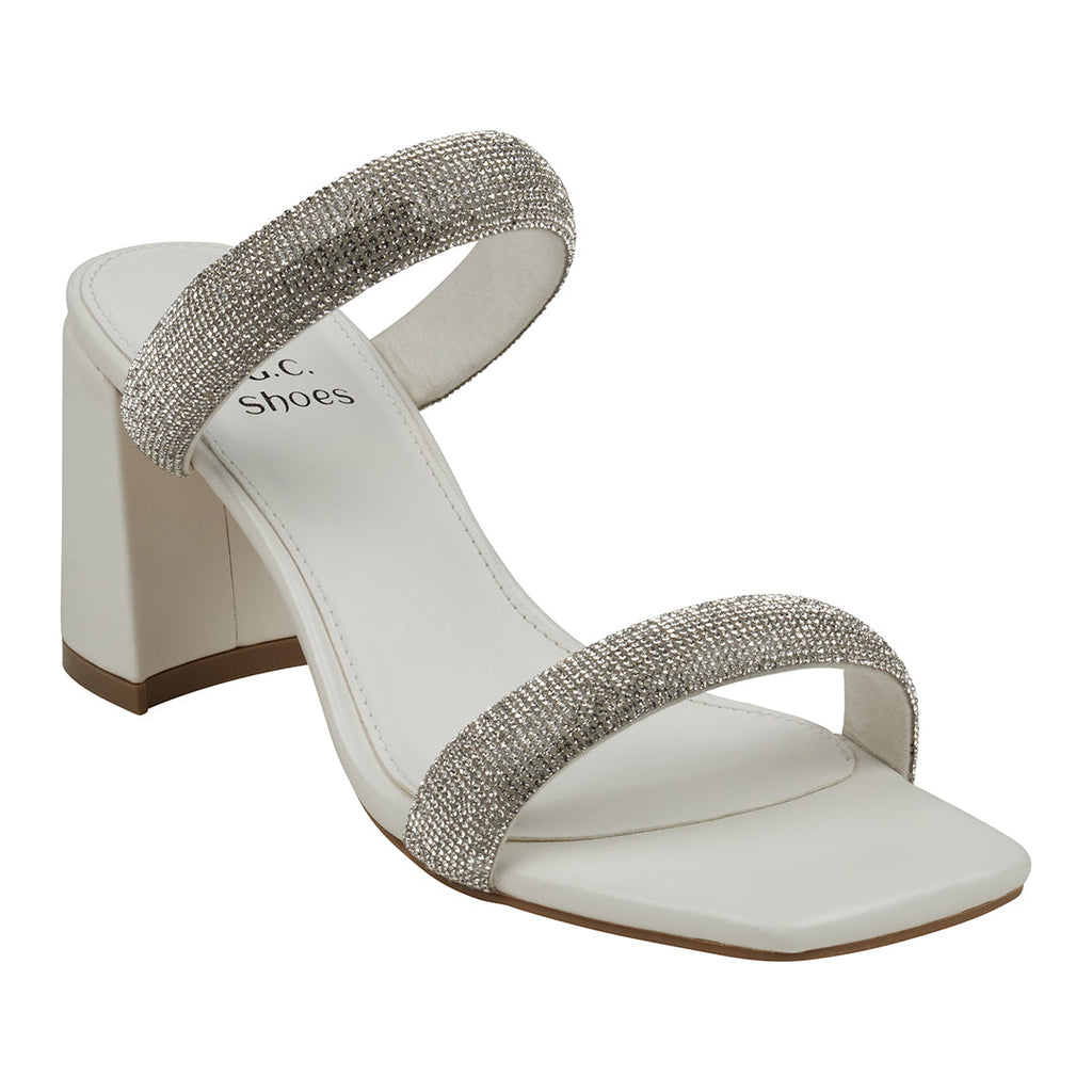 Sandales à talons Luella White à double bride et ornements