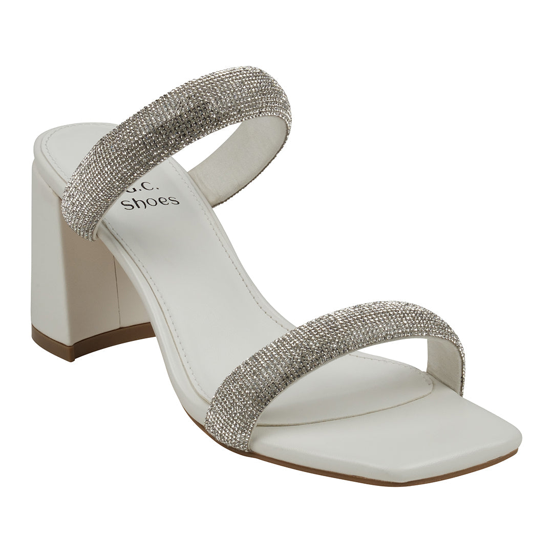 Sandales à talons Luella White à double bride et ornements