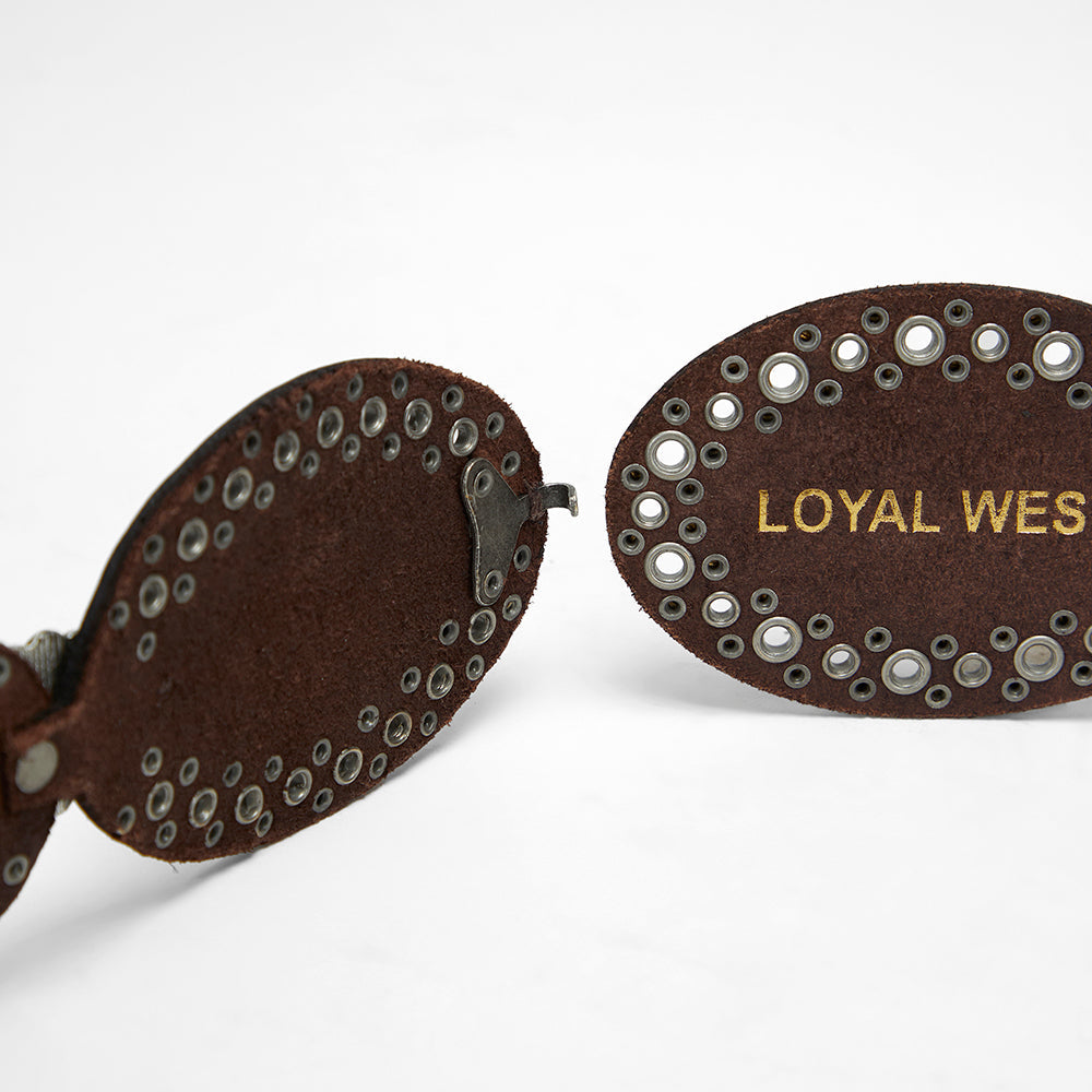 Ceinture en cuir Loyal West Alta Buena en cuir de veau – MARRON FONCÉ