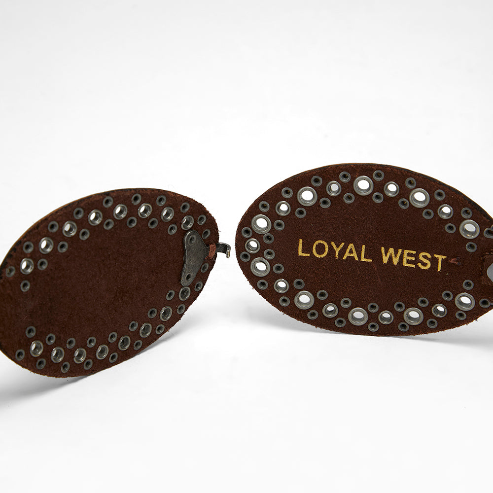 Ceinture Loyal West Alta Buena en cuir de veau-MARRON