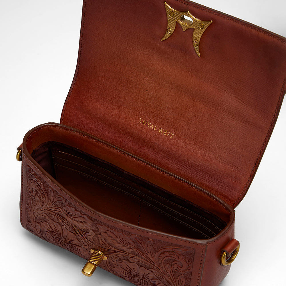 Loyal West MINI SAC SAVI EN CUIR TRAVAILLÉ À LA MAIN