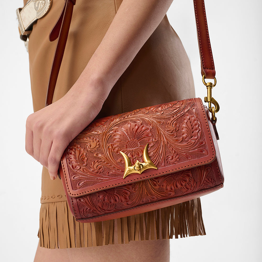 Loyal West MINI SAC SAVI EN CUIR TRAVAILLÉ À LA MAIN