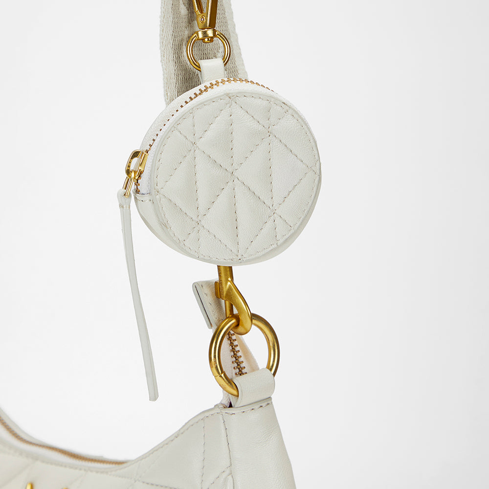 Loyal West SAC JOE EN CUIR NAPPA MATELASSÉ-BLANC