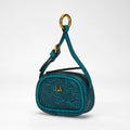 Loyal West SOPHIA MICRO SAC BRELOQUE EN CUIR GAUFRÉ FAIT MAIN - TURQUOISE