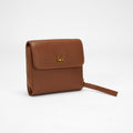 Loyal West PORTE-CARTES SOPHIA EN CUIR DE VEAU MARRON