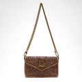 Loyal West Le mini sac chaîne LW On The Go - En cuir repoussé à la main