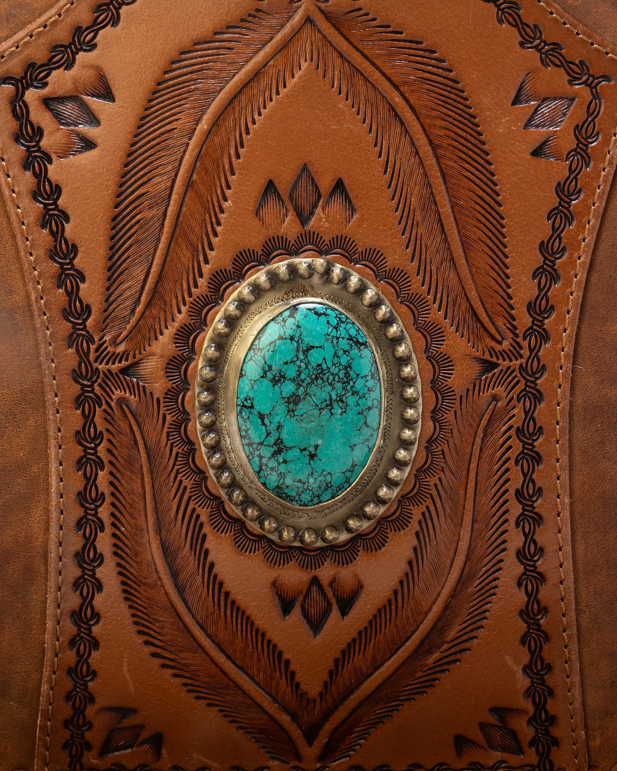 Sac à bandoulière Sedona à pompons couleur havane