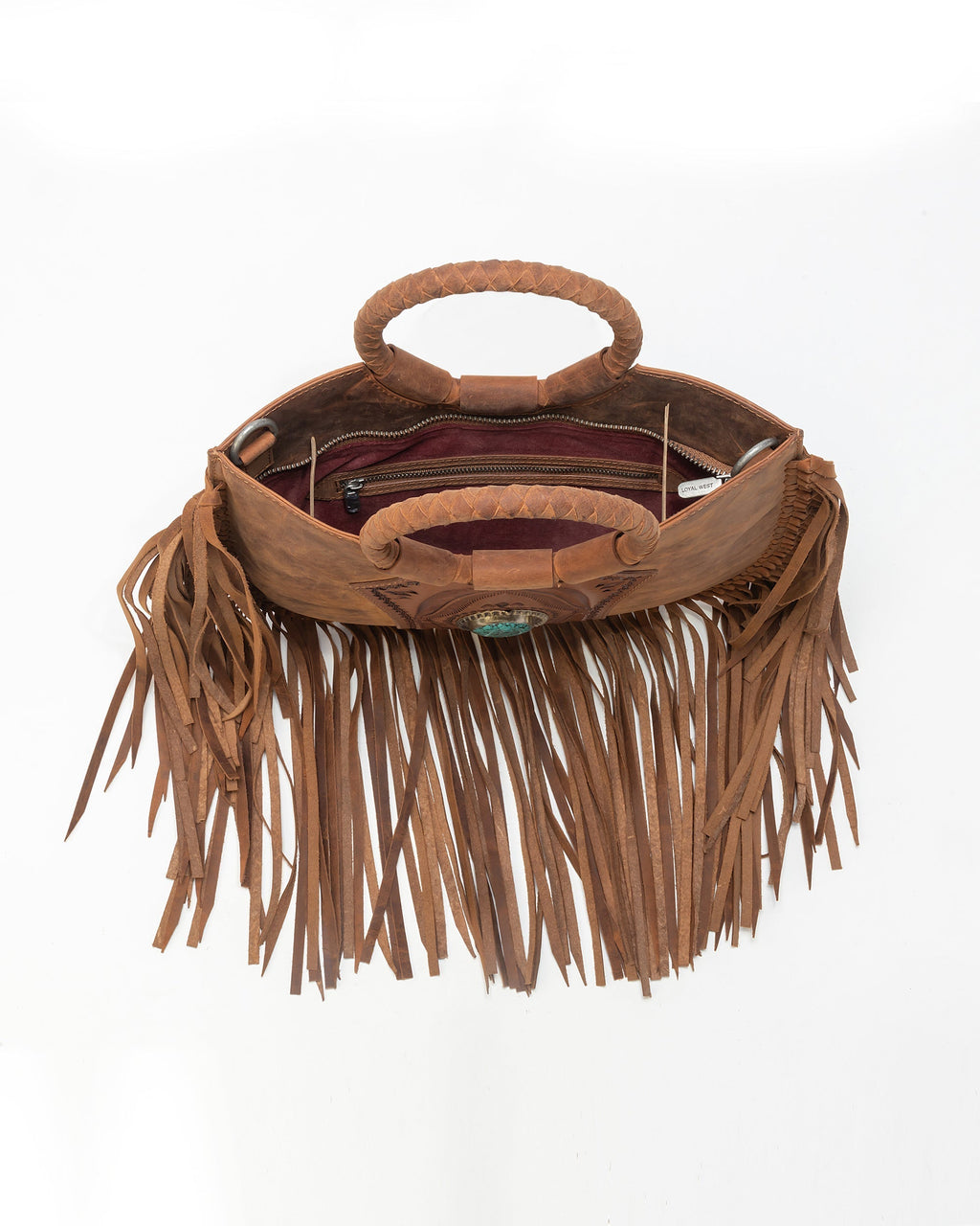 Sac à bandoulière Sedona à pompons couleur havane