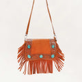 Sac à bandoulière Loyal West Boho moyen à pompon