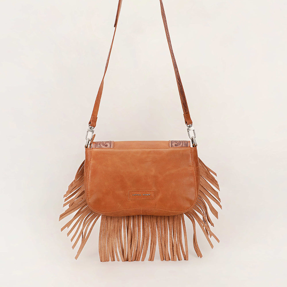 Sac à bandoulière Loyal West Boho moyen à pompon