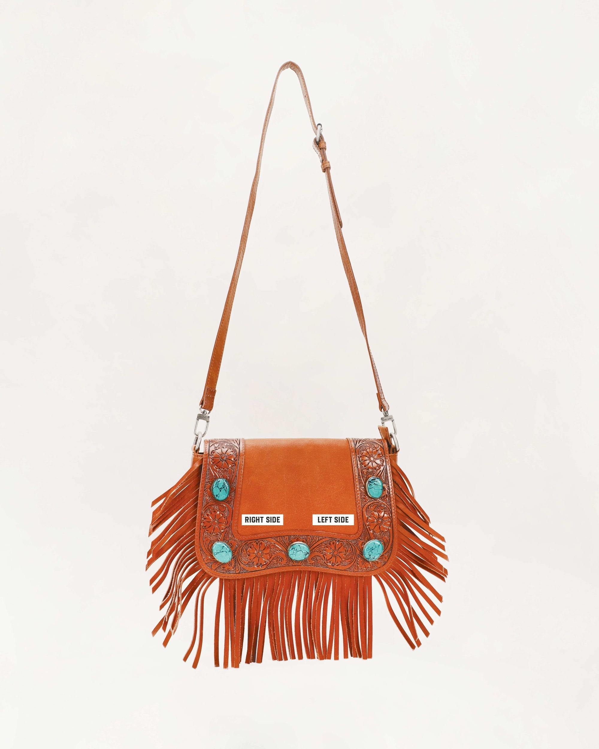 Sac à bandoulière Loyal West Boho moyen à pompon