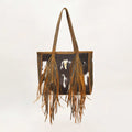 Sac à main en peau de vache moyenne Loyal West Hide And Fringe
