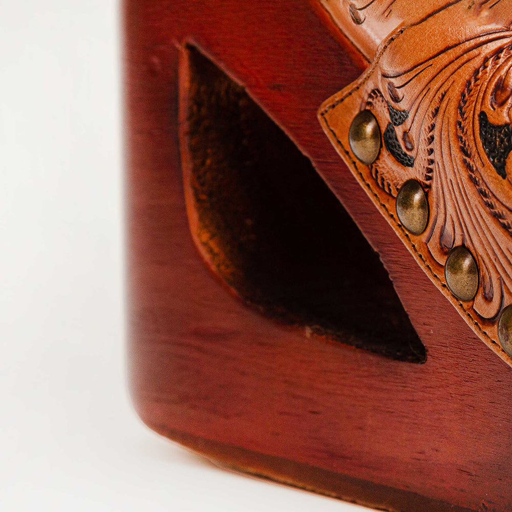 Sandales Loyal West Desert Wanderer – Cuir ciselé marron foncé
