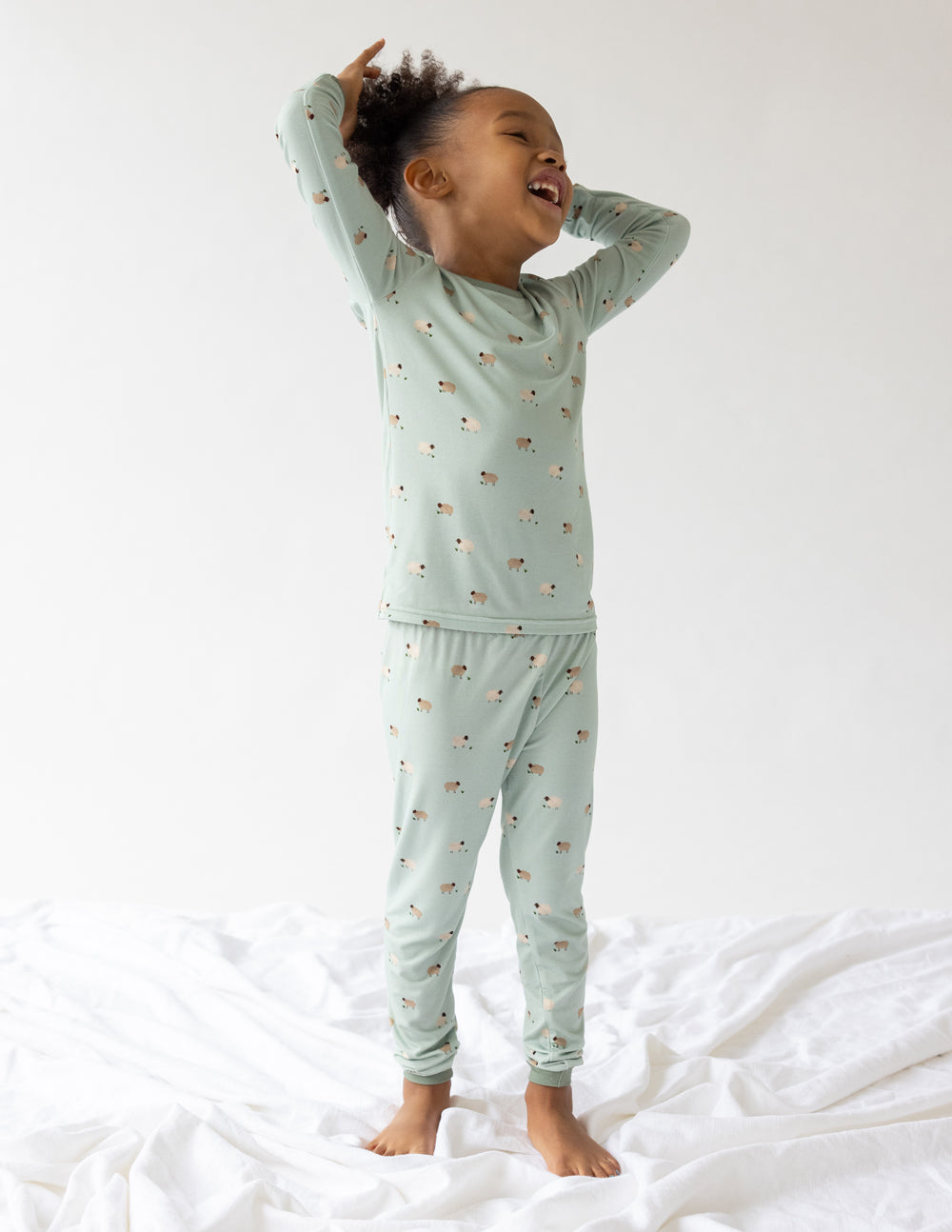 Pyjama enfant agneau et bambou