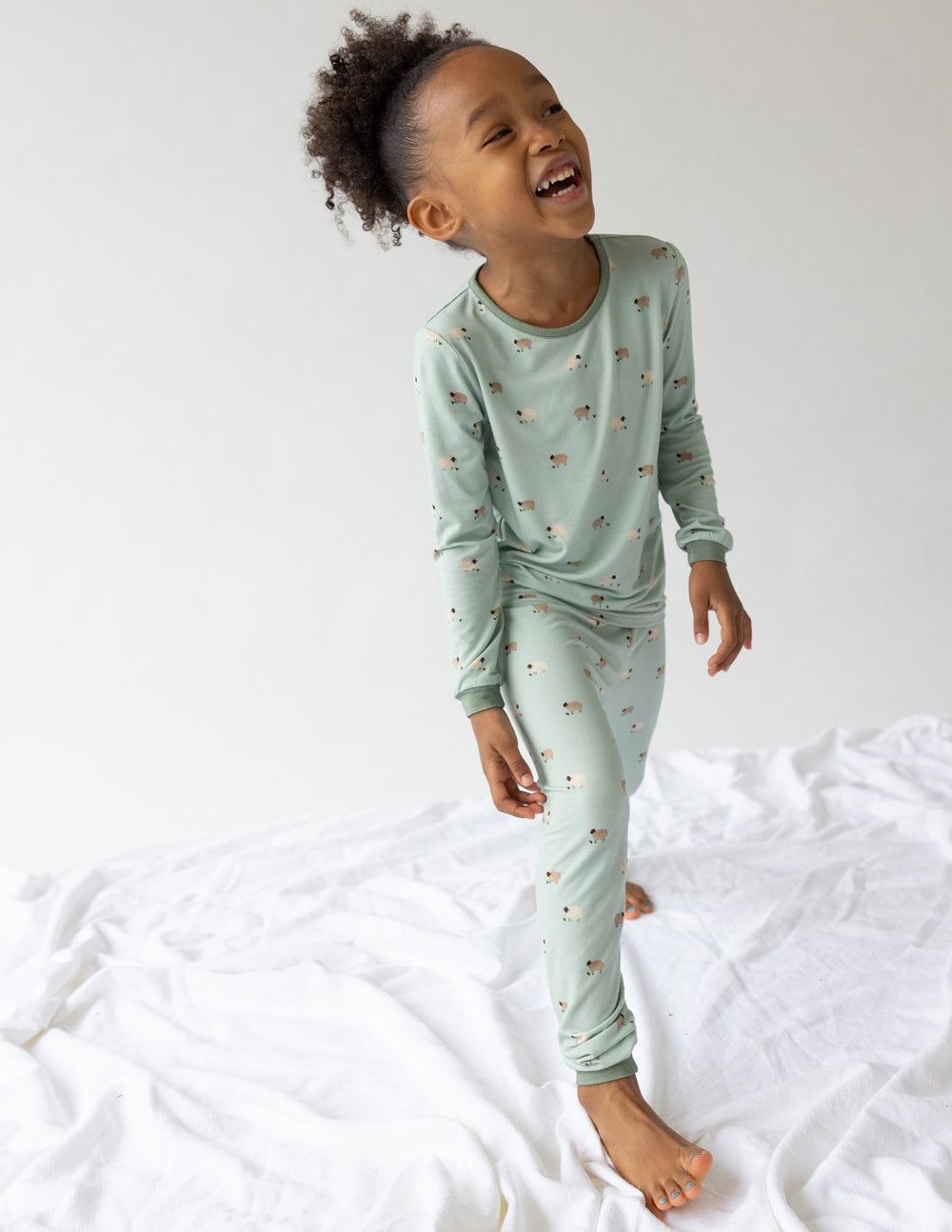 Pyjama enfant agneau et bambou