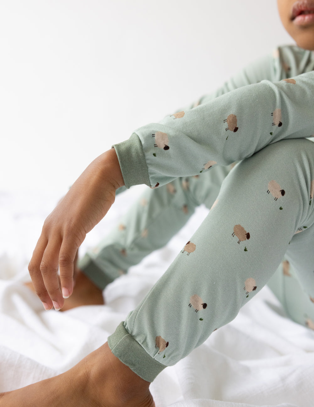 Pyjama enfant agneau et bambou