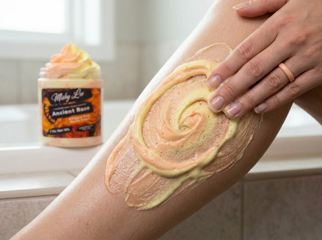 Crème fouettée et crème à raser Ancienne Rose