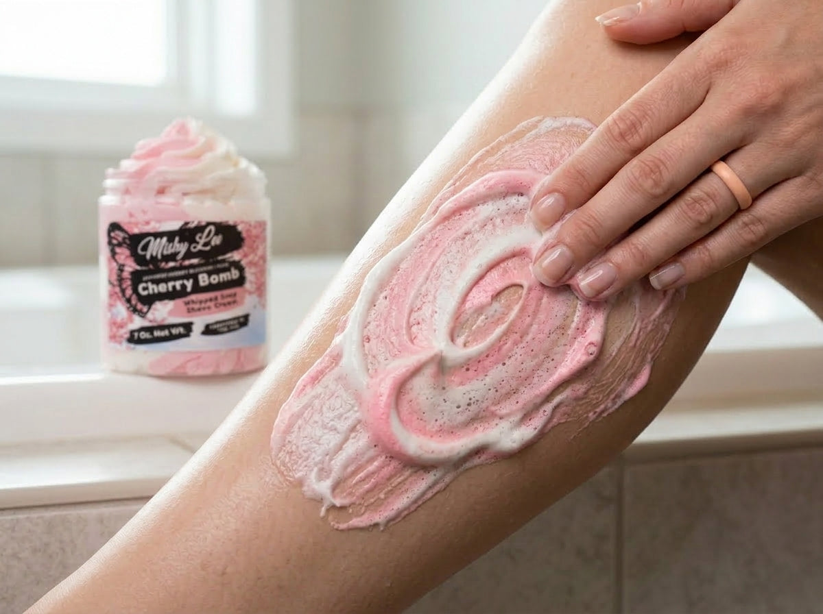 Crème fouettée et crème à raser Cherry Bomb