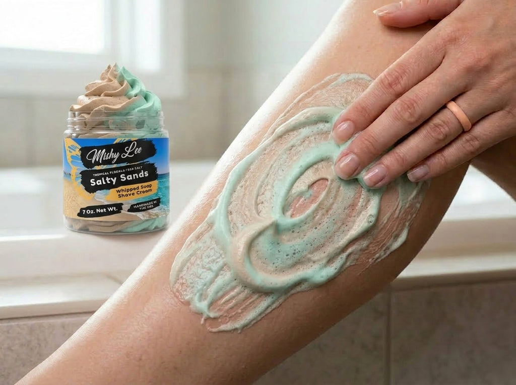 Crème fouettée et crème à raser Salty Sands